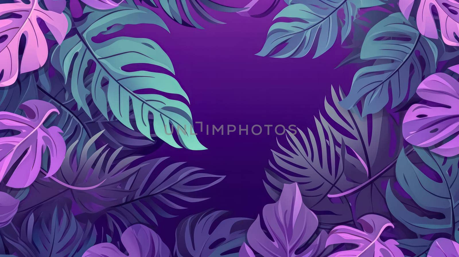 Lively neon tropical leaves in a captivating set of hand drawn illustrations. Bursting with color, featuring exotic tree and plant foliage, and vibrant palm leaves. Perfect for dynamic design projects.