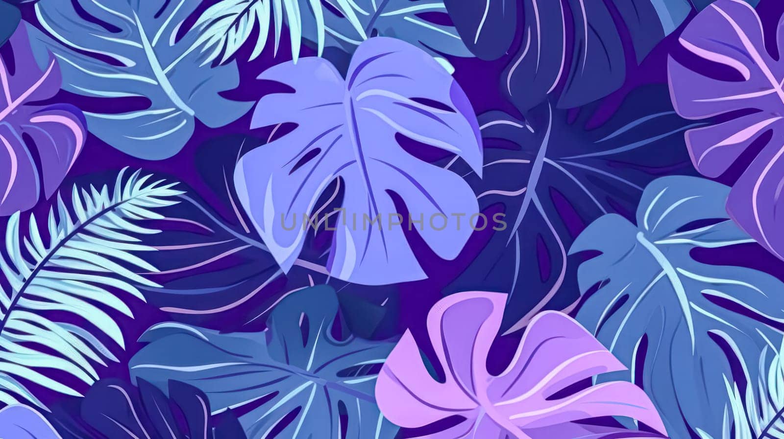 Lively neon tropical leaves in a captivating set of hand drawn illustrations. Bursting with color, featuring exotic tree and plant foliage, and vibrant palm leaves. Perfect for dynamic design projects.