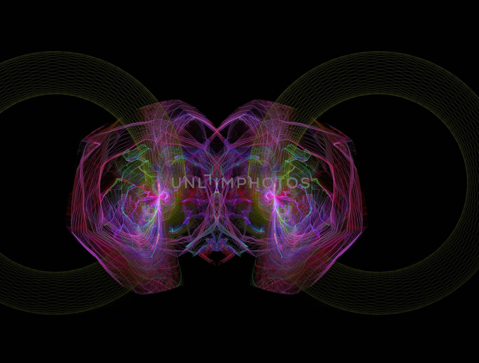 Imaginatory lush fractal texture image abstract background