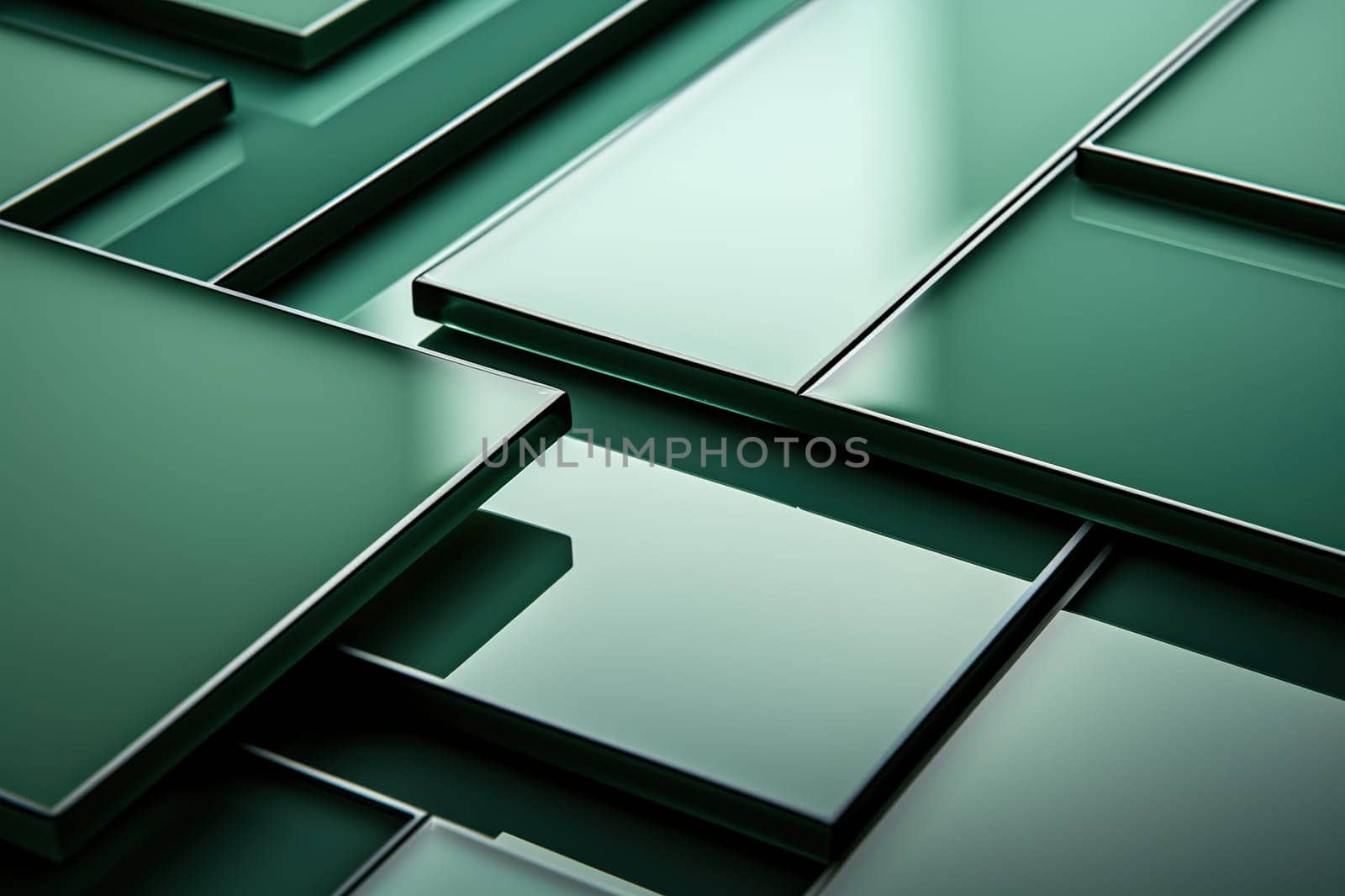 Abstract stylish green, turquoise geometric background.