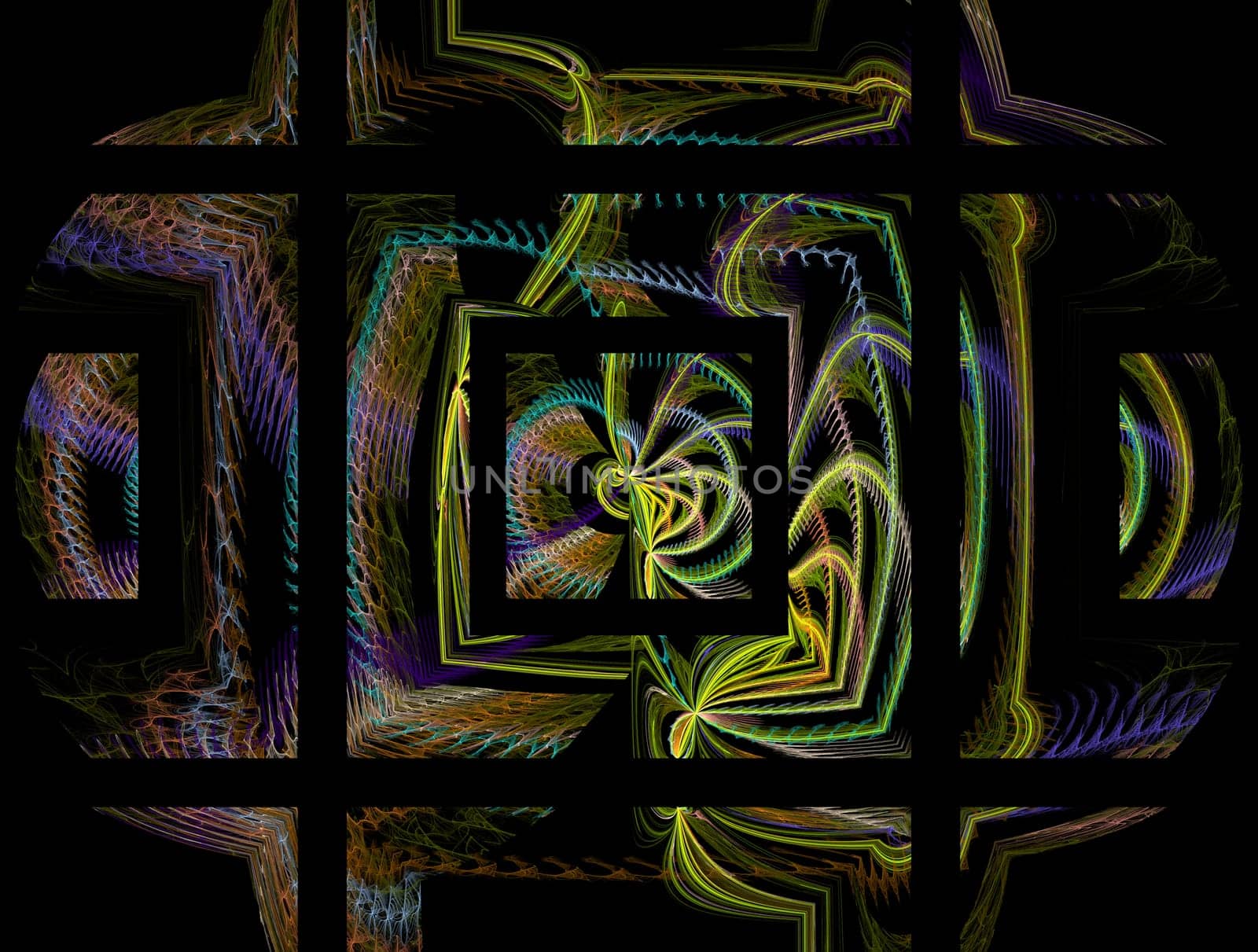 Imaginatory lush fractal texture image abstract background