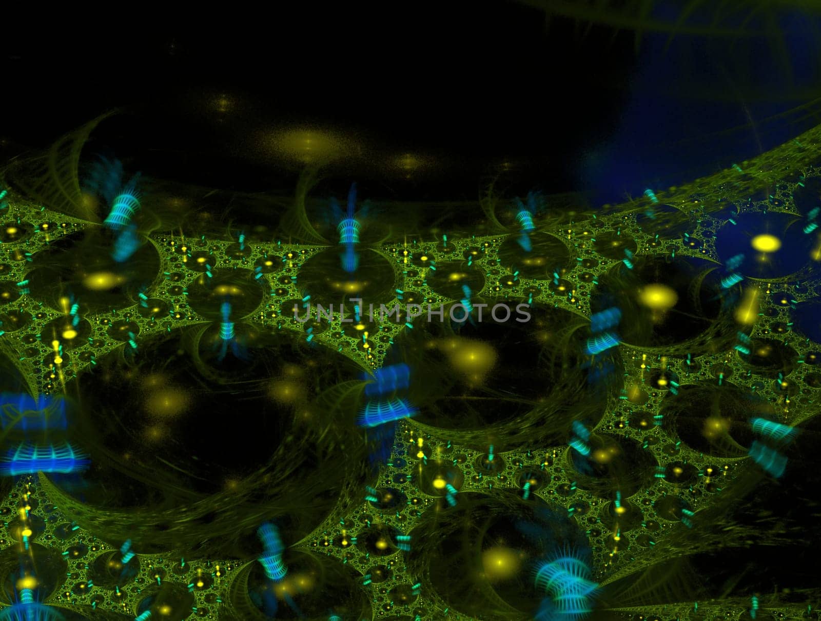 Imaginatory lush fractal texture image abstract background