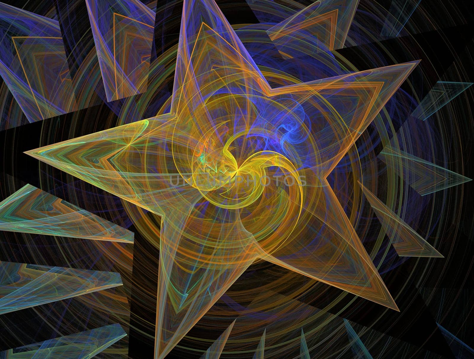 Imaginatory lush fractal texture image abstract background