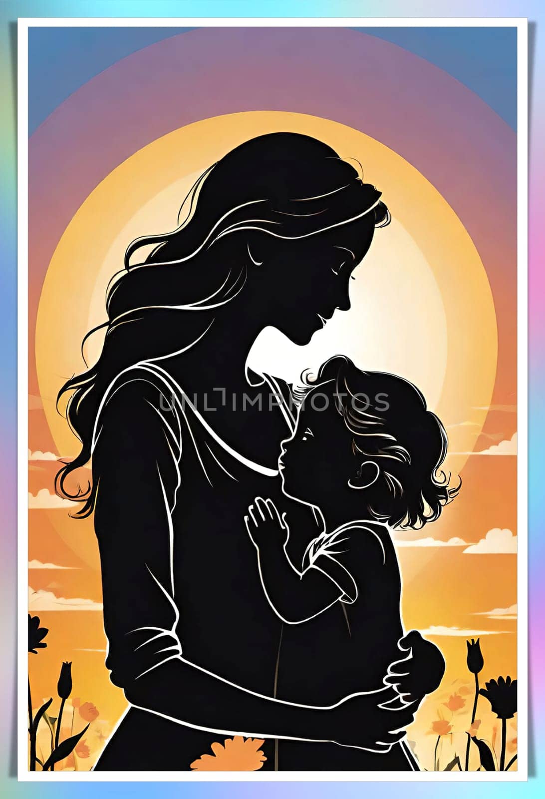 Mother's Day concept. Memories that reflect the loving bond between mothers and their children in a visual feast. An unforgettable celebration atmosphere.Mother and Child. Mother's Day with a Visual Feast.