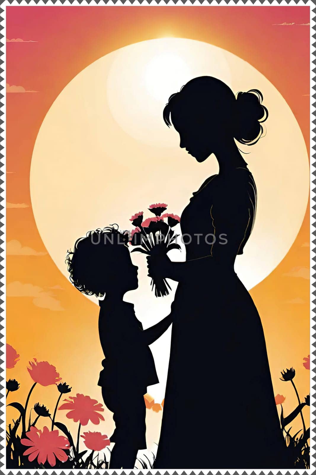 Mother's Day concept. Memories that reflect the loving bond between mothers and their children in a visual feast. An unforgettable celebration atmosphere.Mother and Child. Mother's Day with a Visual Feast.