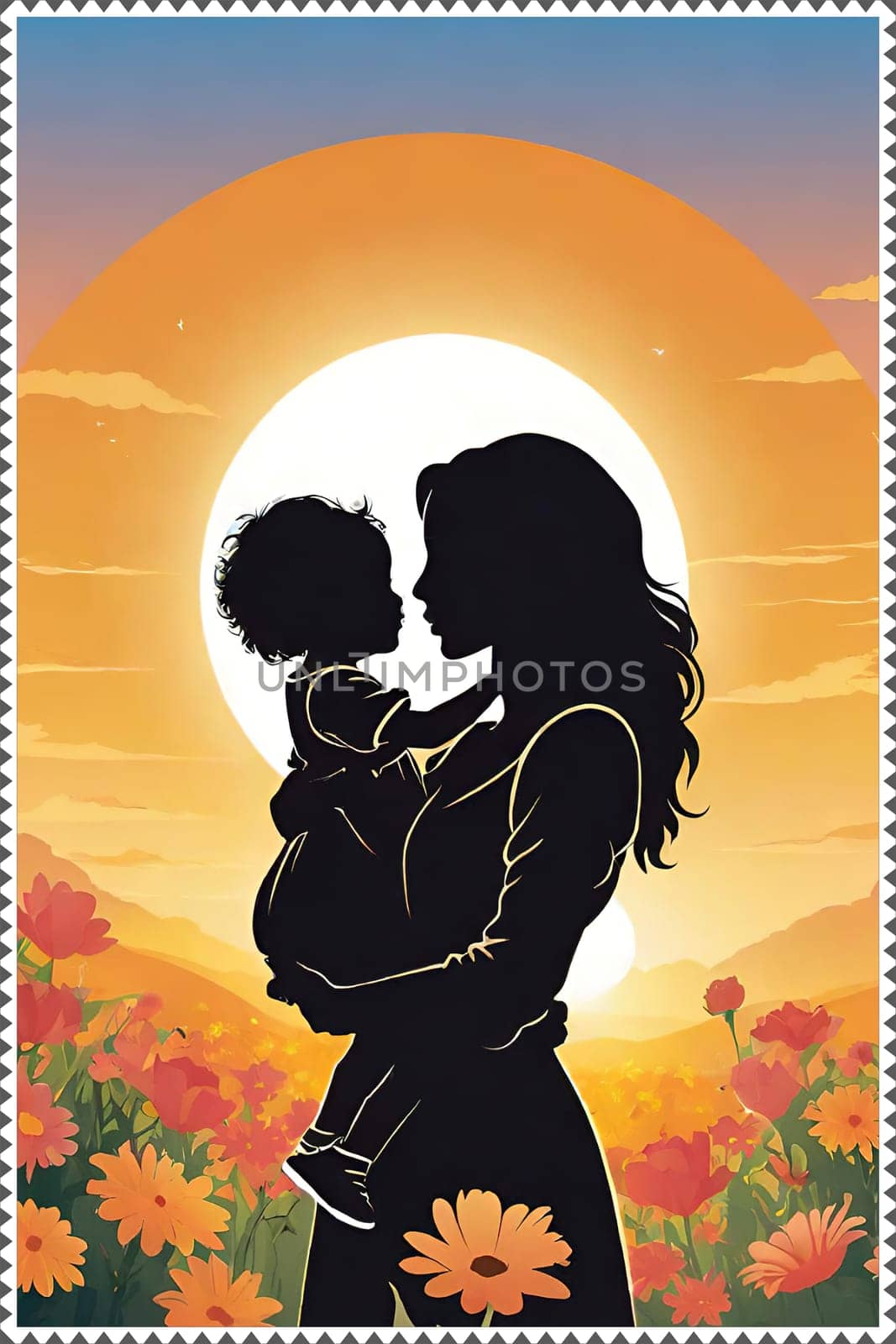 Mother's Day concept. Memories that reflect the loving bond between mothers and their children in a visual feast. An unforgettable celebration atmosphere.Mother and Child. Mother's Day with a Visual Feast.