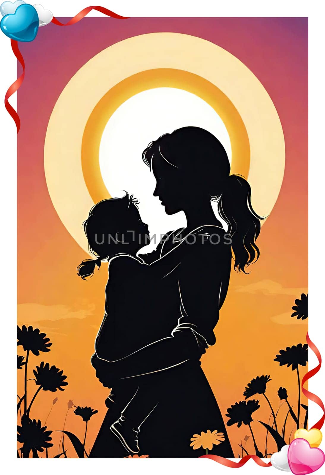 Mother's Day concept. Vector illustration. by yilmazsavaskandag