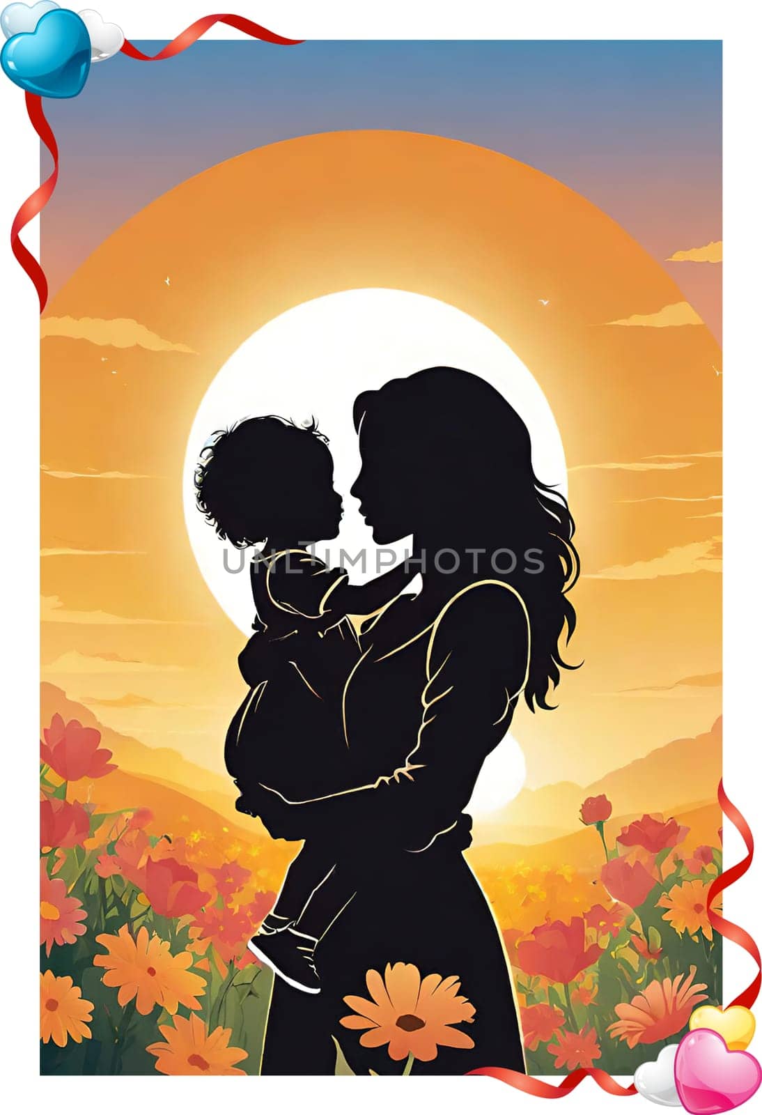 Mother's Day concept. Vector illustration. by yilmazsavaskandag