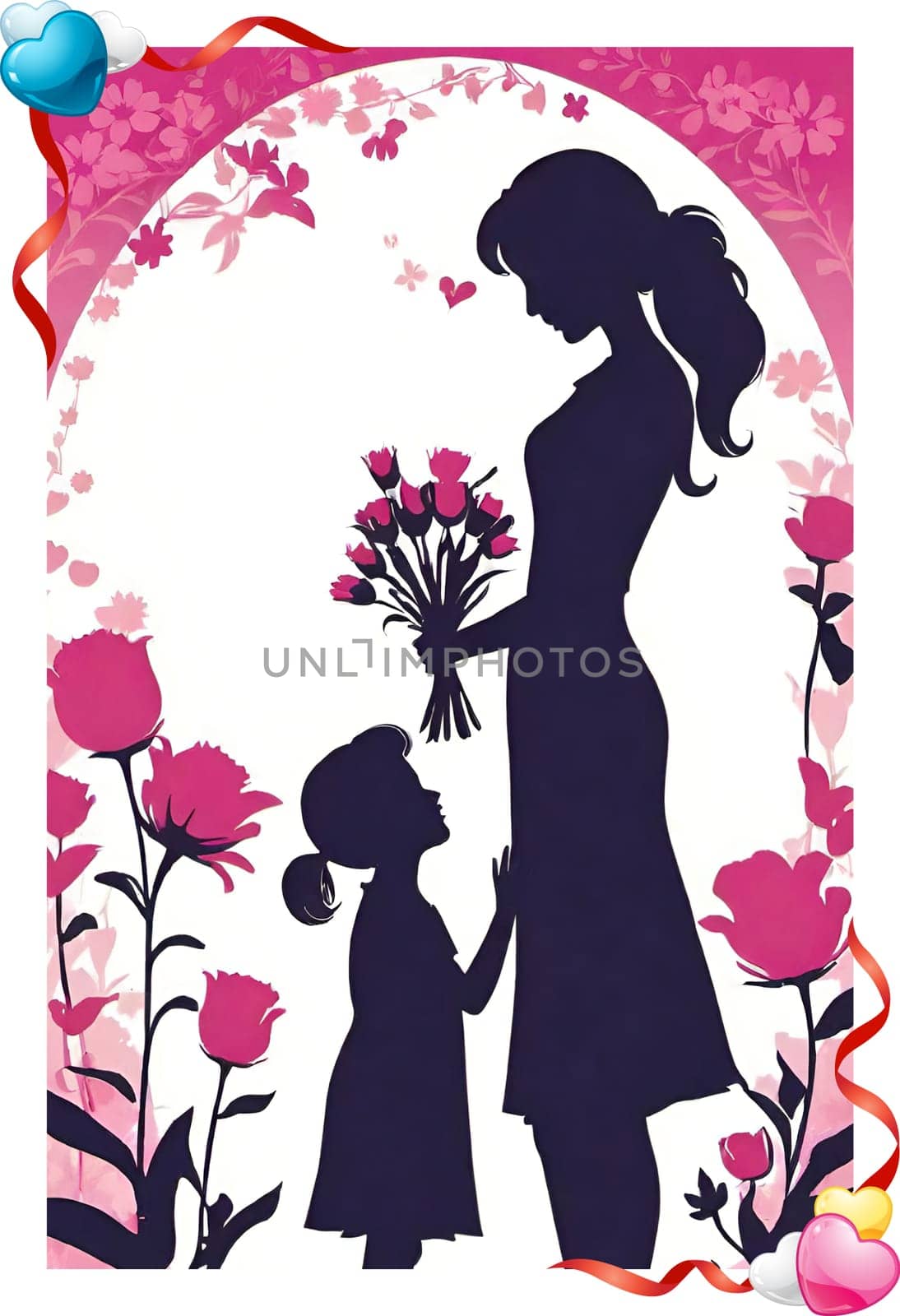 Mother's Day concept. Memories that reflect the loving bond between mothers and their children in a visual feast. An unforgettable celebration atmosphere.Mother and Child. Mother's Day with a Visual Feast.