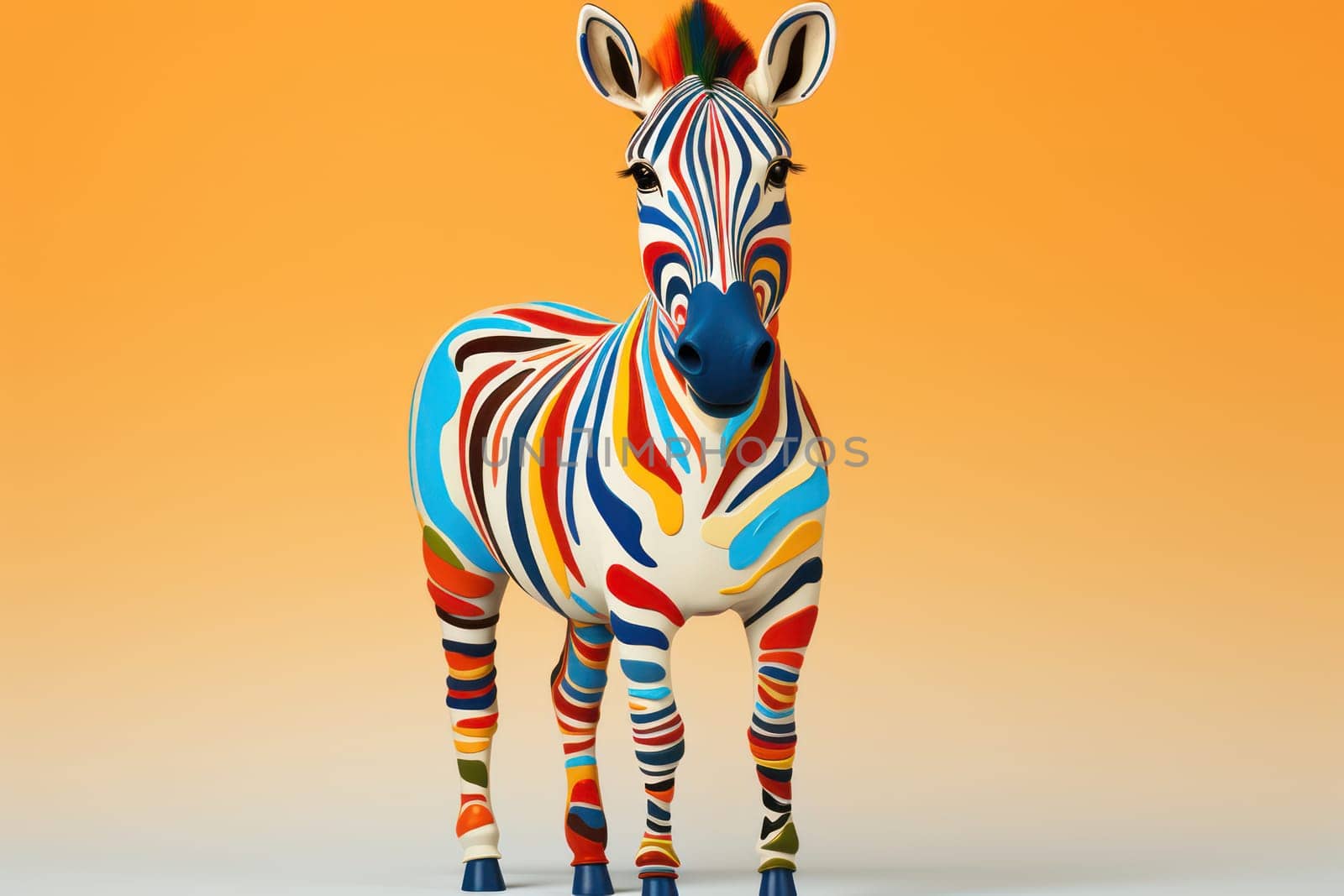 Striped Serenity: A Majestic Zebra in the African Savannah, Embracing Nature's Beauty on a Serene Background by Vichizh