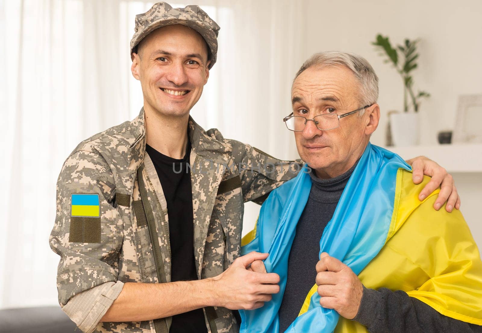 Ukrainian military man with his father by Andelov13