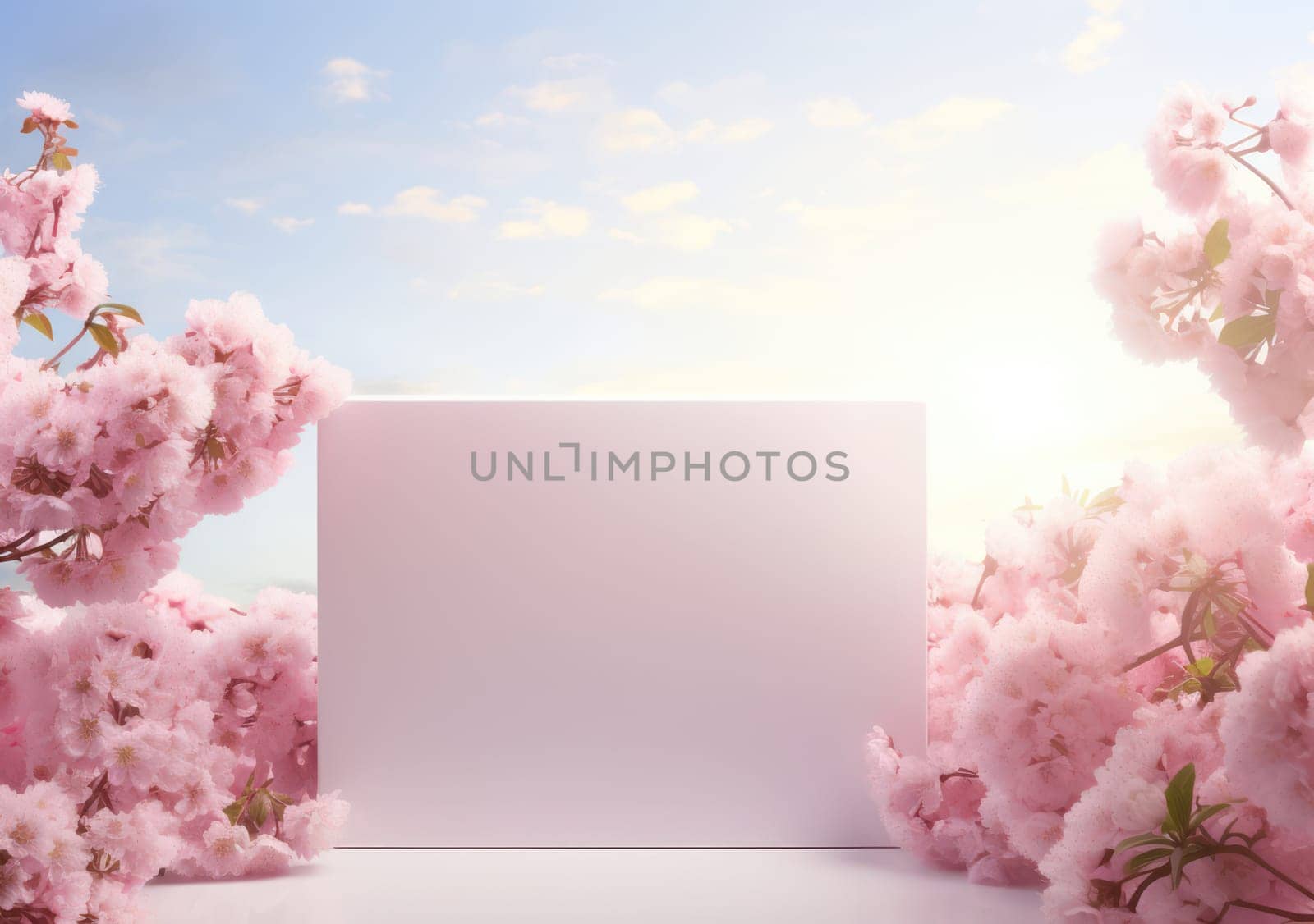 Spring Floral Beauty: A Pastel Pink Blossom Bouquet - Romantic Greeting Card by Vichizh