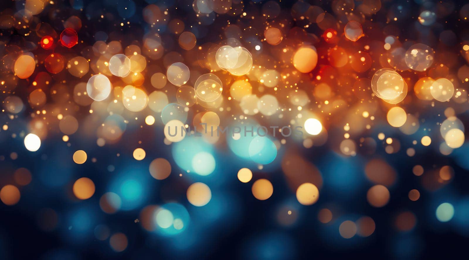 Shimmering Christmas Magic: Glowing Abstract Bokeh Background with Bright, Shiny Space and Festive Defocused Night Design