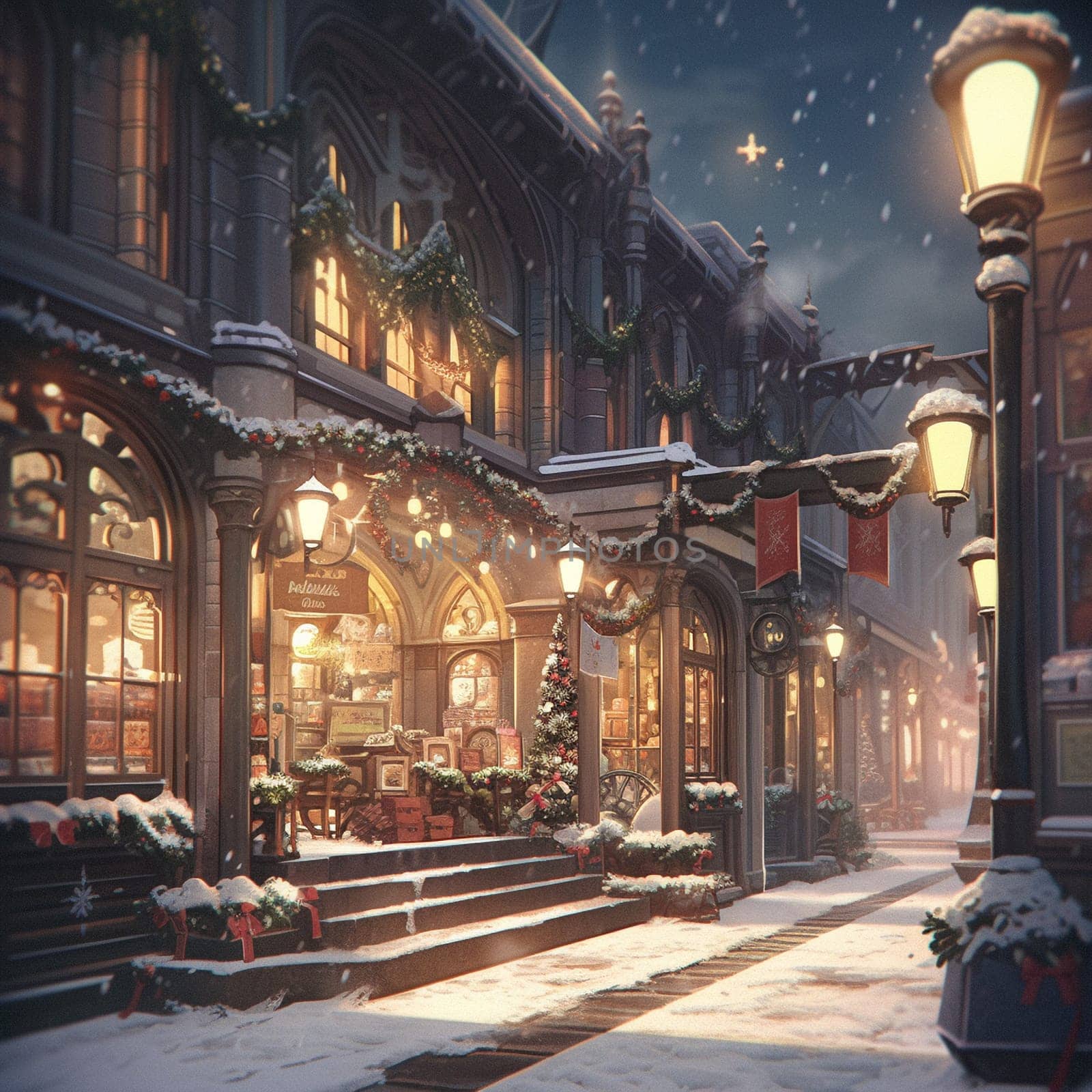 Beautiful Christmas street by NeuroSky