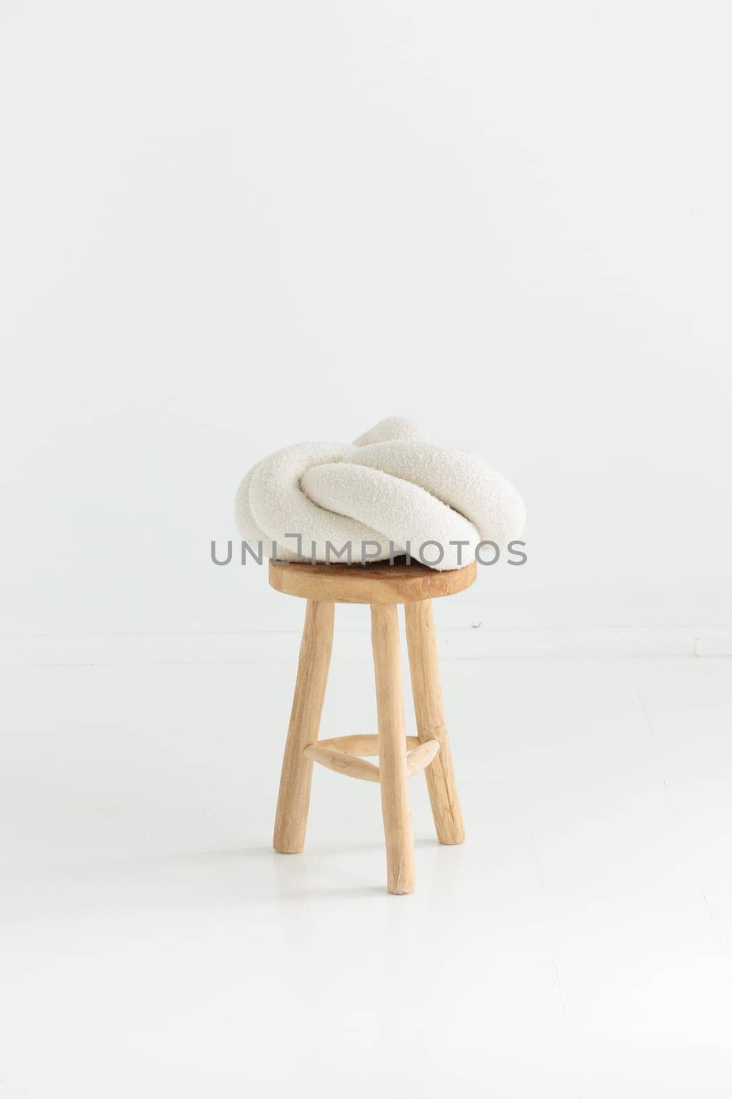 Wooden handcraft chair with a white background