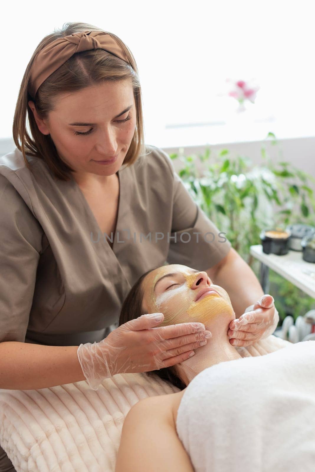Spa procedure in modern cosmetological clinic, skin care