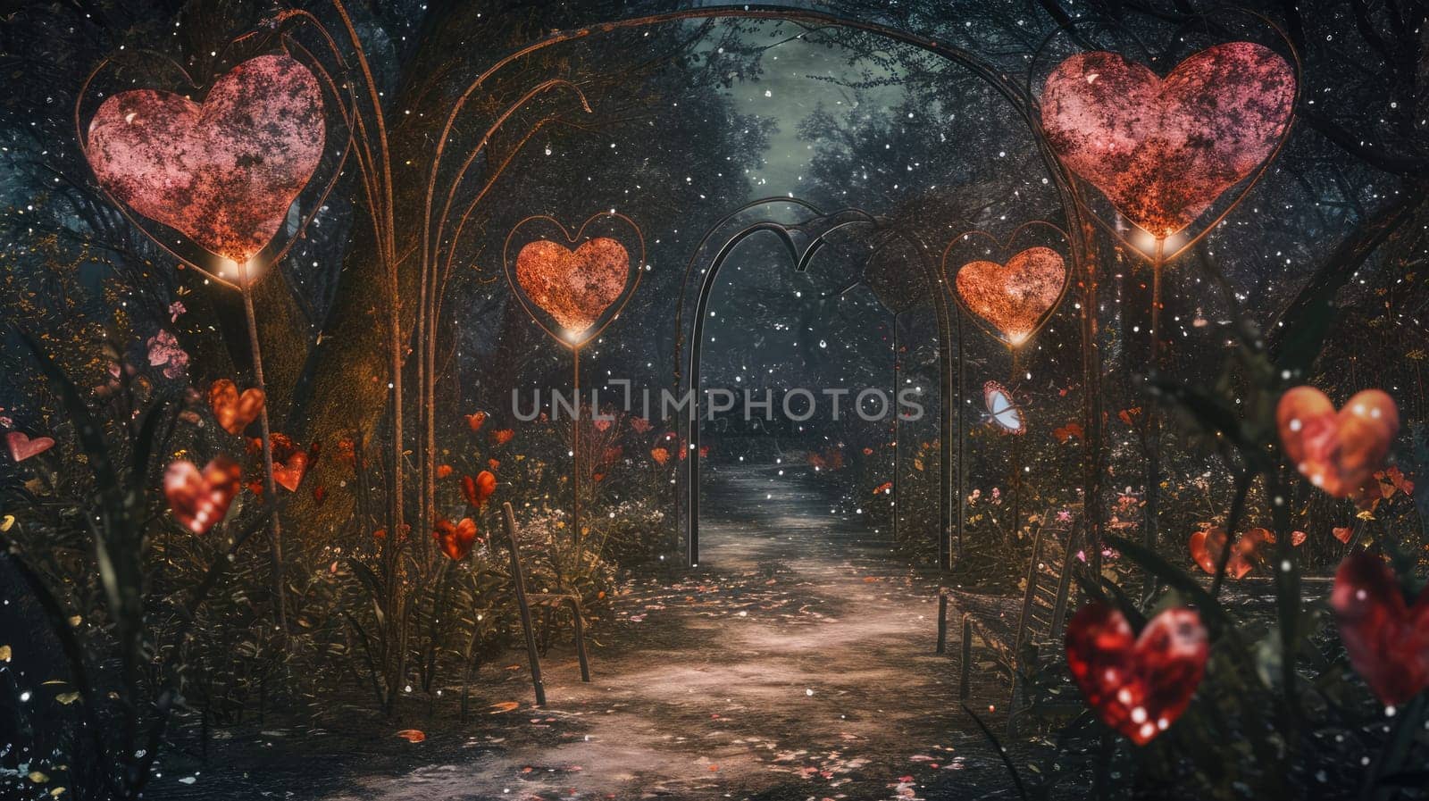 enchanted love forest in the valentines day pragma