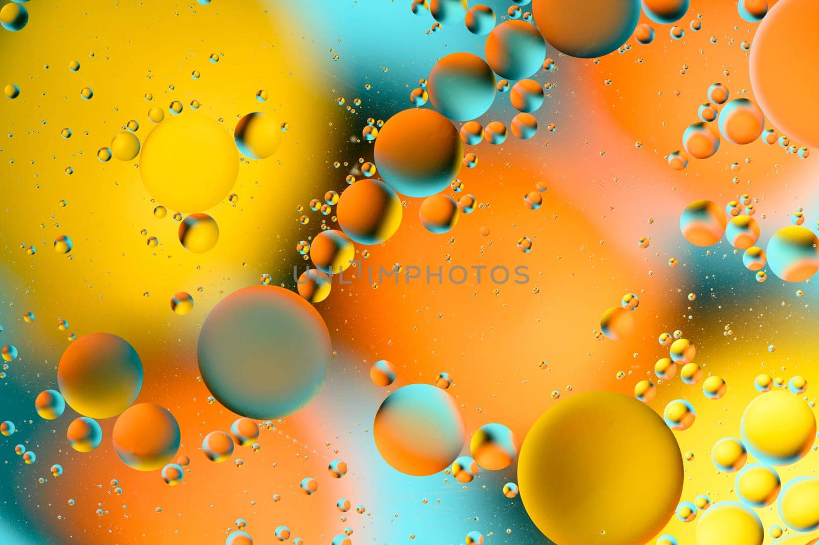 blue and orange spots with multi-colored circles similar to the galaxy and microcosm 4 by Mixa74