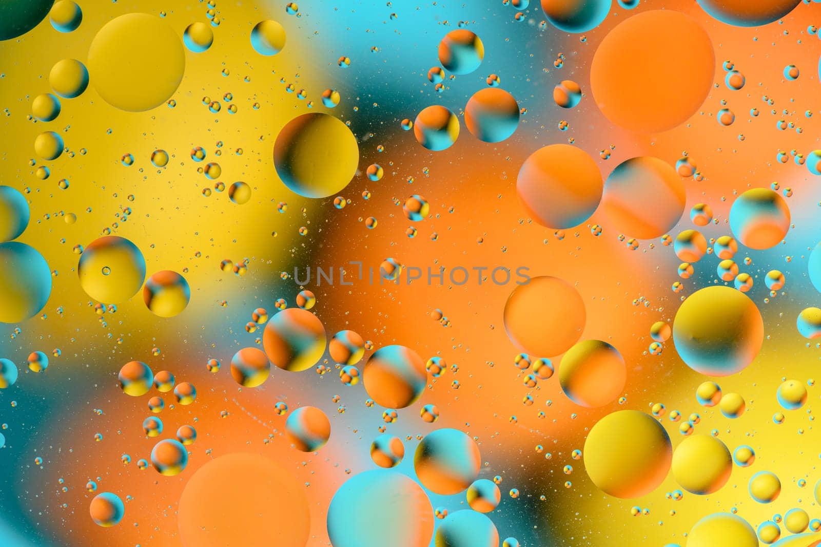 blue and orange spots with multi-colored circles similar to the galaxy and microcosm 9 by Mixa74