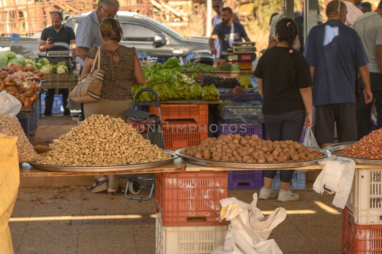 trading nuts at the bazaar on the island of Cyprus in autumn 1 by Mixa74