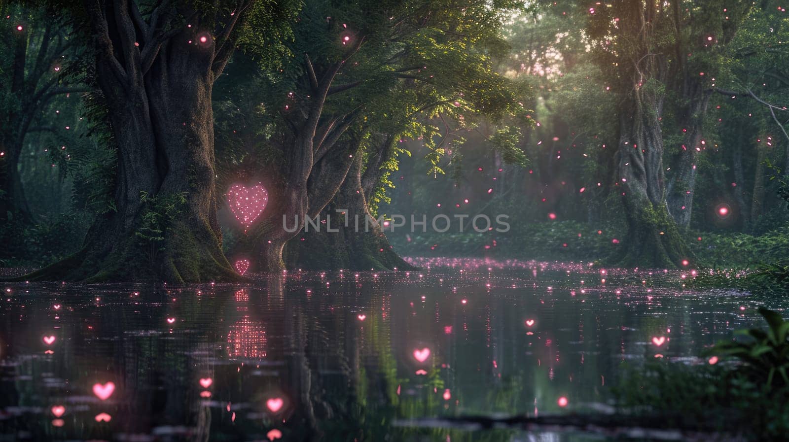 enchanted love forest in valentines day pragma by biancoblue