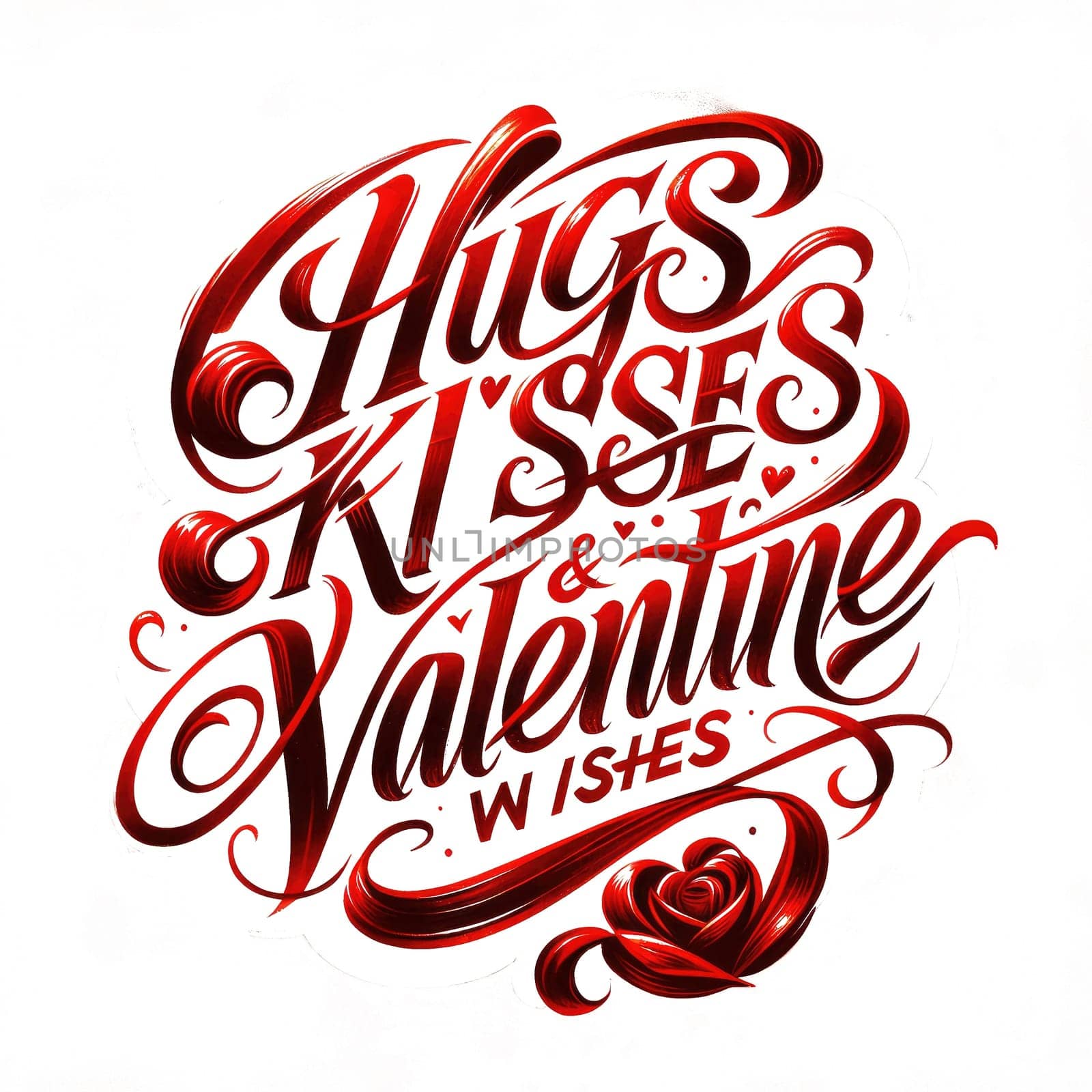 Handwritten lettering valentines day quote for card or poster design. Vellichor. by biancoblue