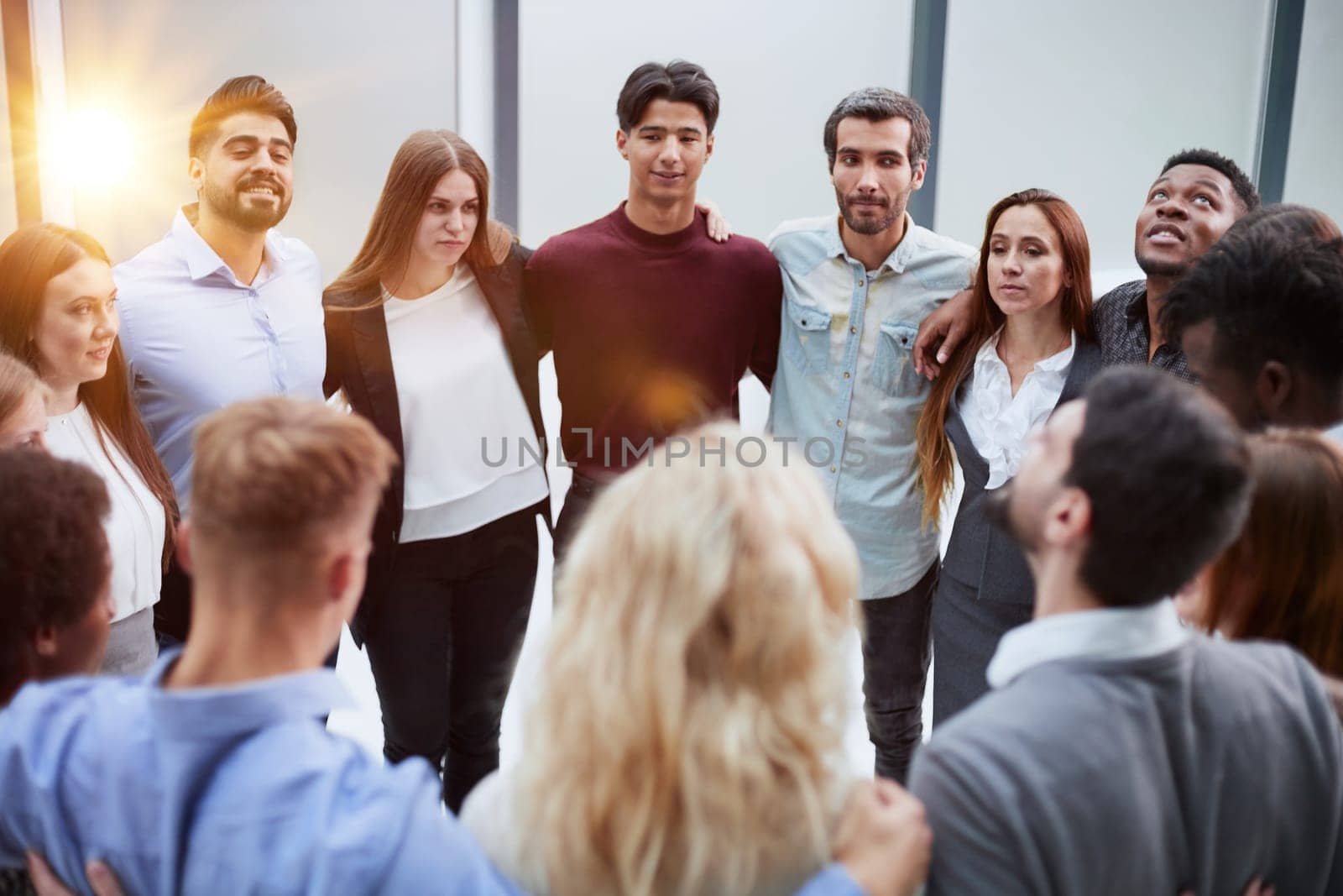 Business people, group diversity and communication together for teamwork