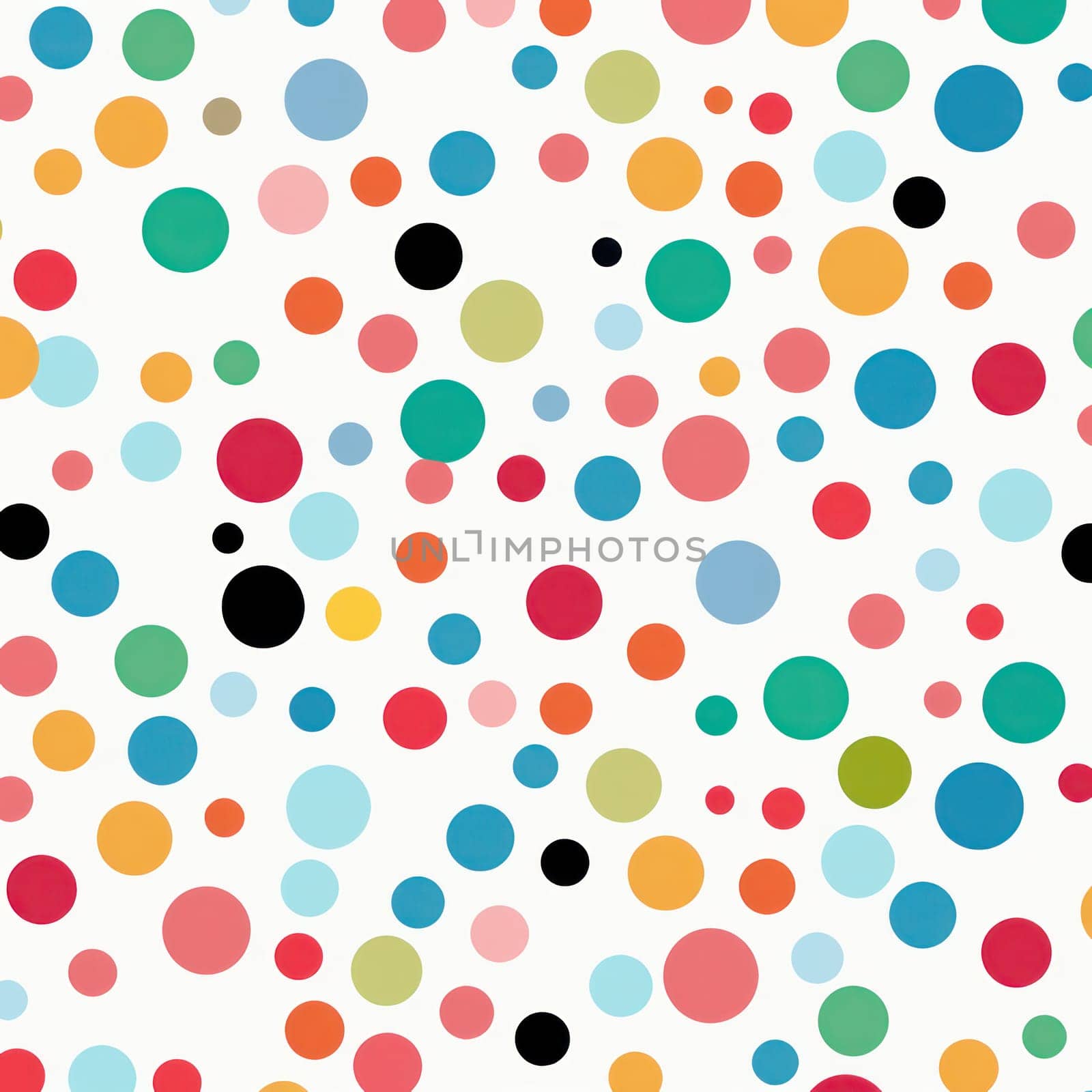 Colorful Polka Dot Celebration: A Seamless Abstract Pattern for Modern Fashion and Kids' Backdrop by Vichizh