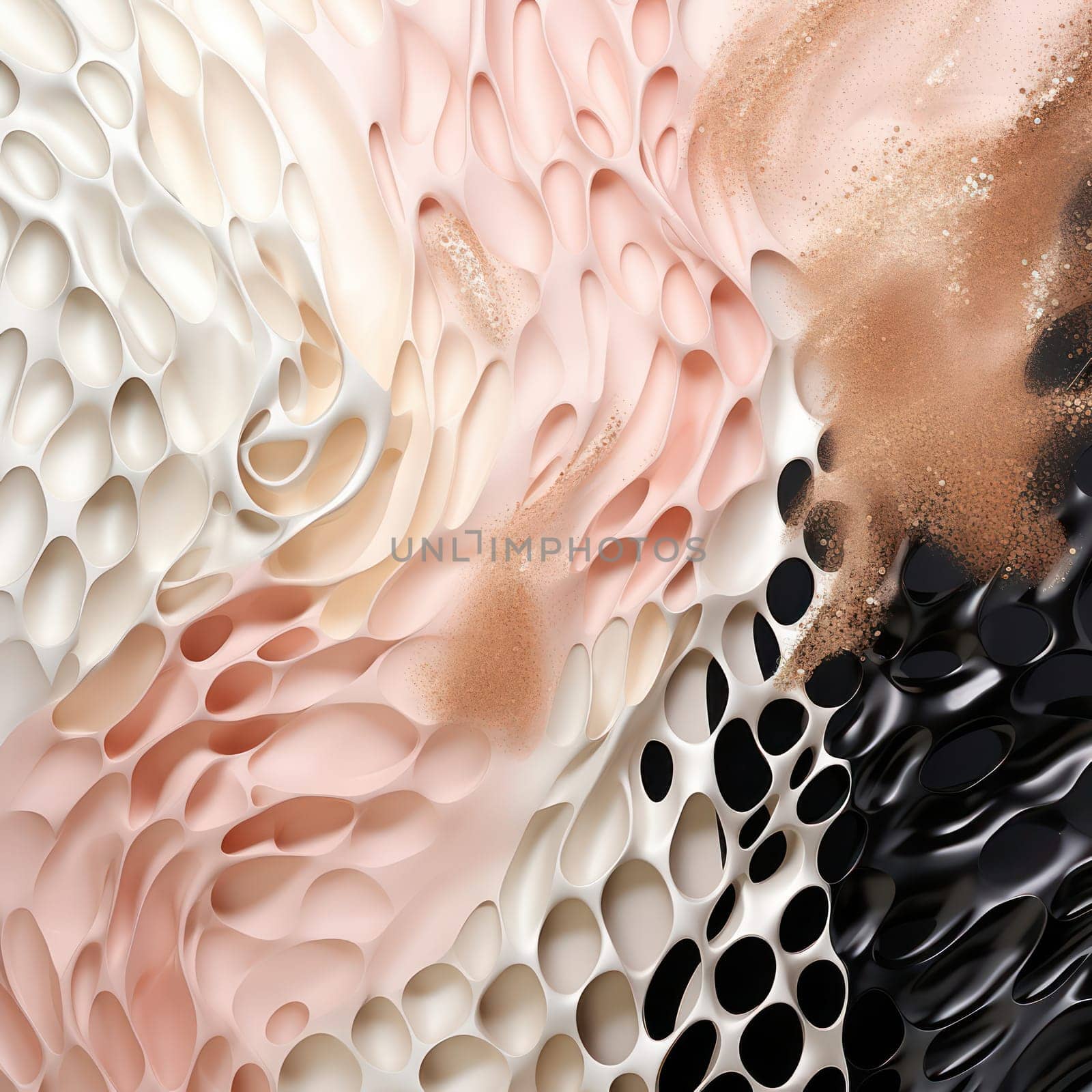 Abstract Textured Design: A Modern Fashion Illustration of Pink Fluid Paint on a White Background