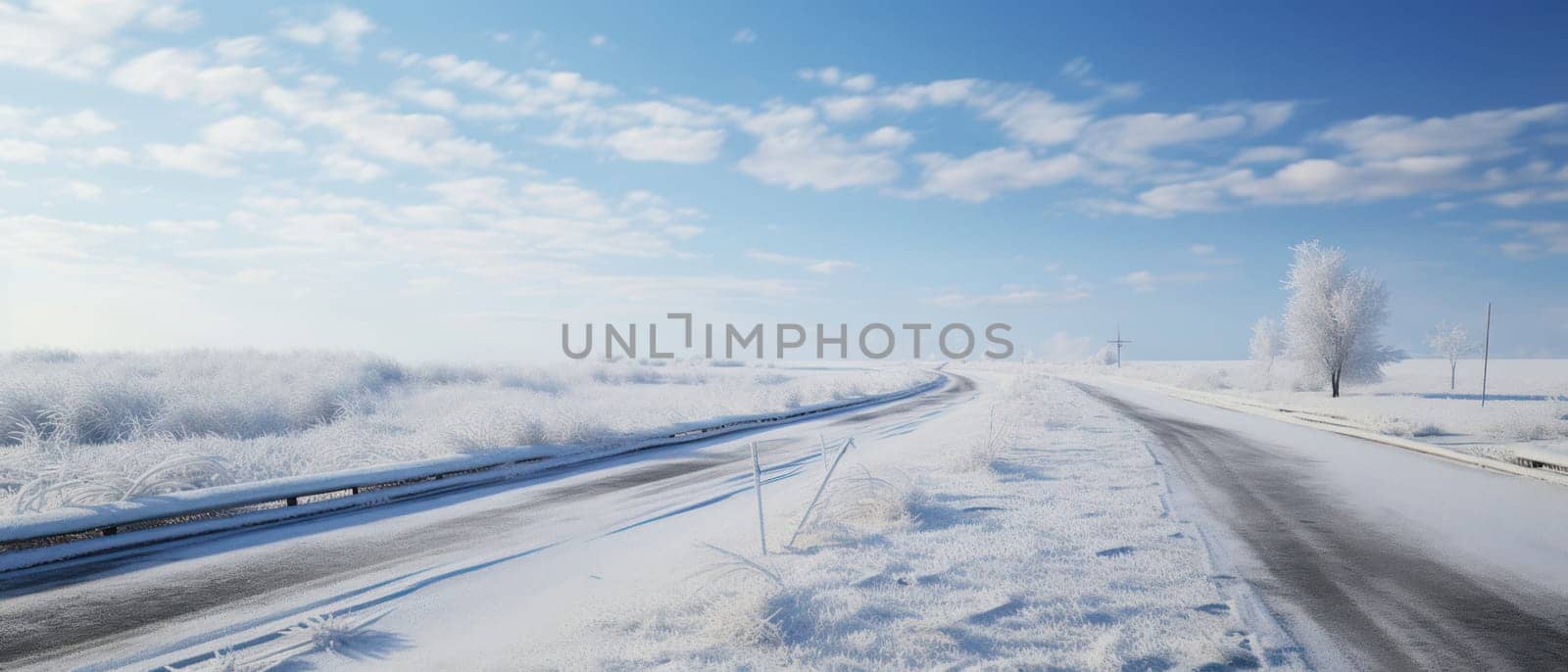 Winter Wonderland: A Serene Frozen Landscape of Snowy Tranquility. by Vichizh