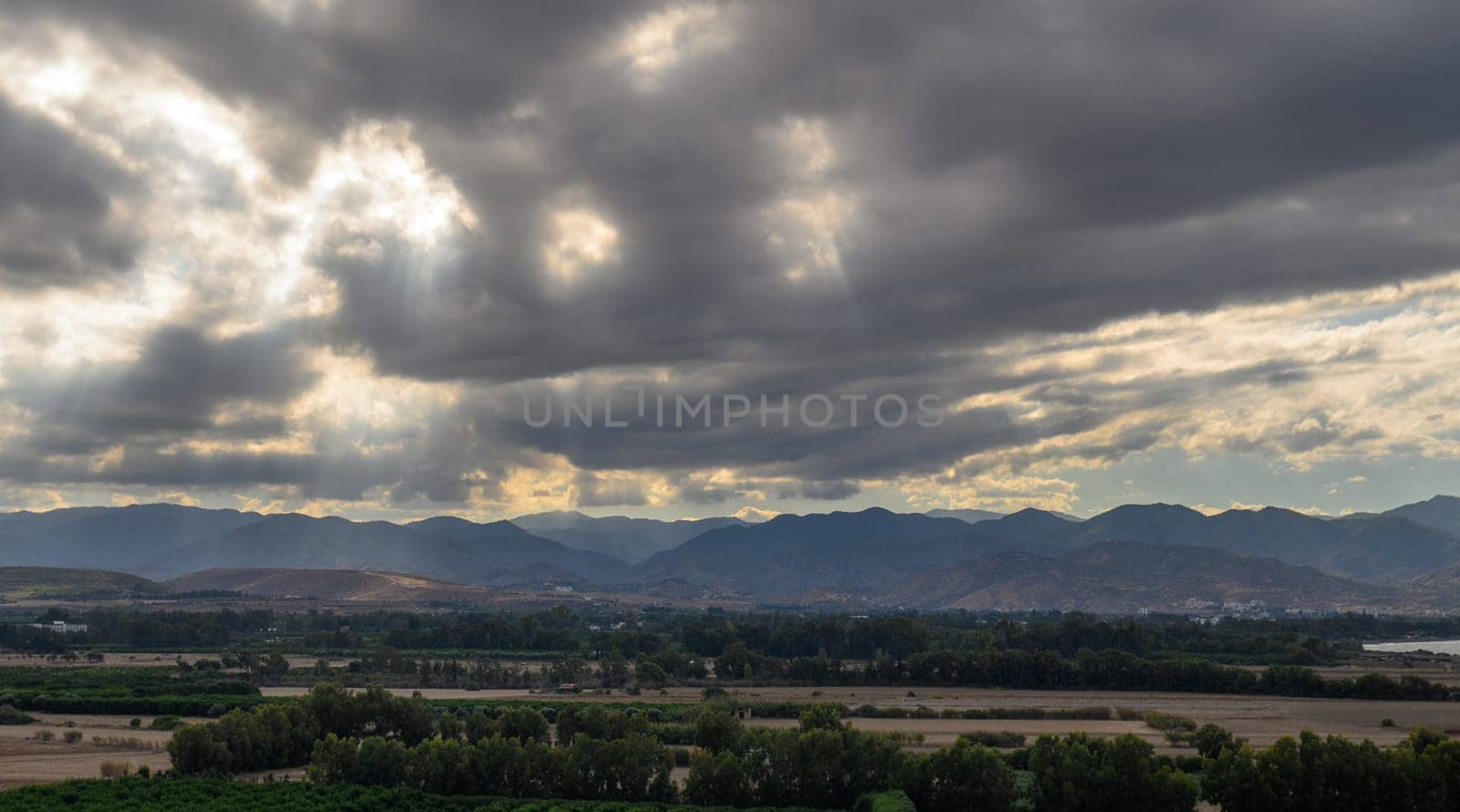 view from the roof of the building to the mountains and sea in Northern Cyprus 3 by Mixa74