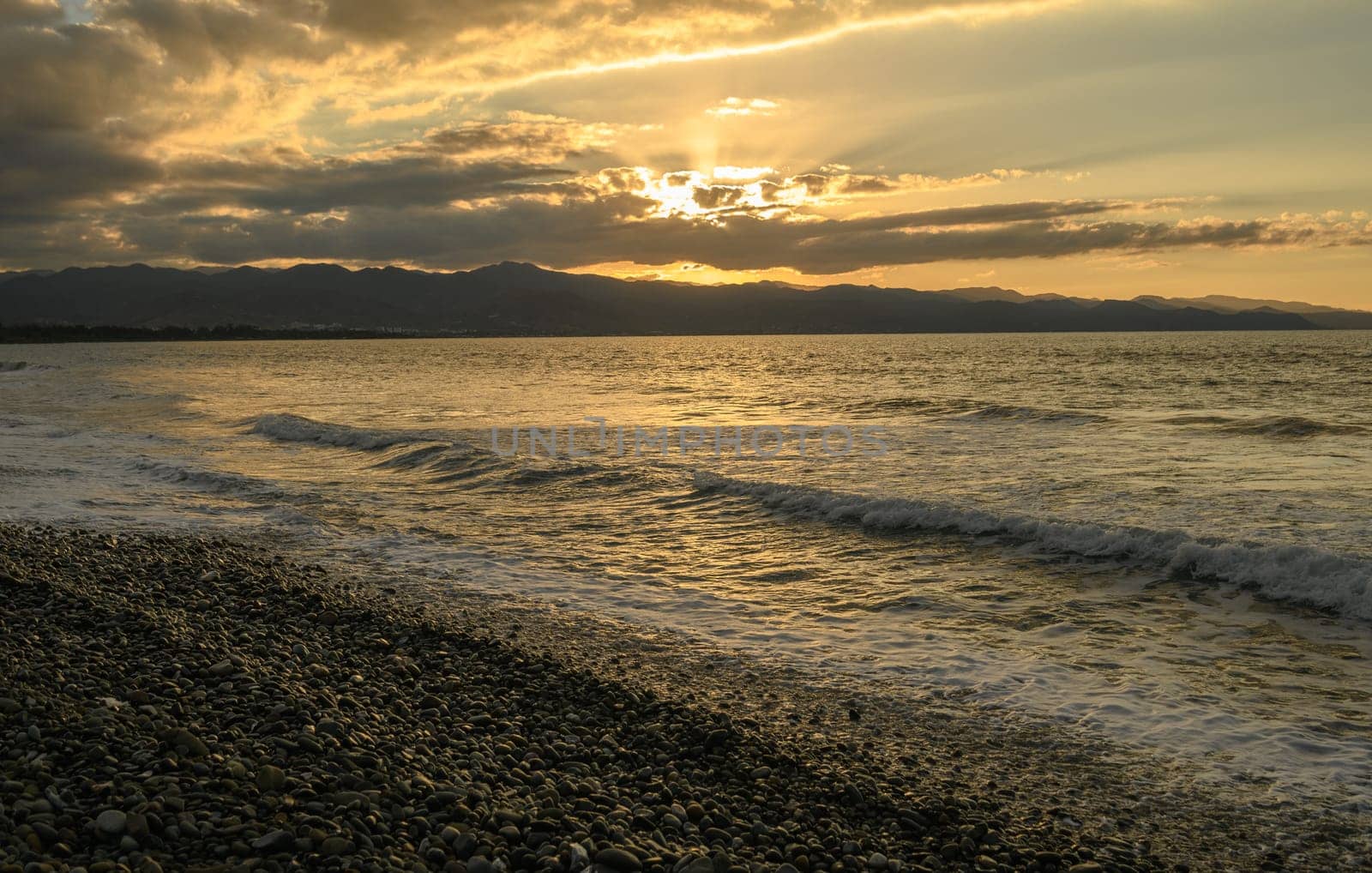 view of the Mediterranean Sea, mountains and sunset in northern Cyprus in autumn 2023 9