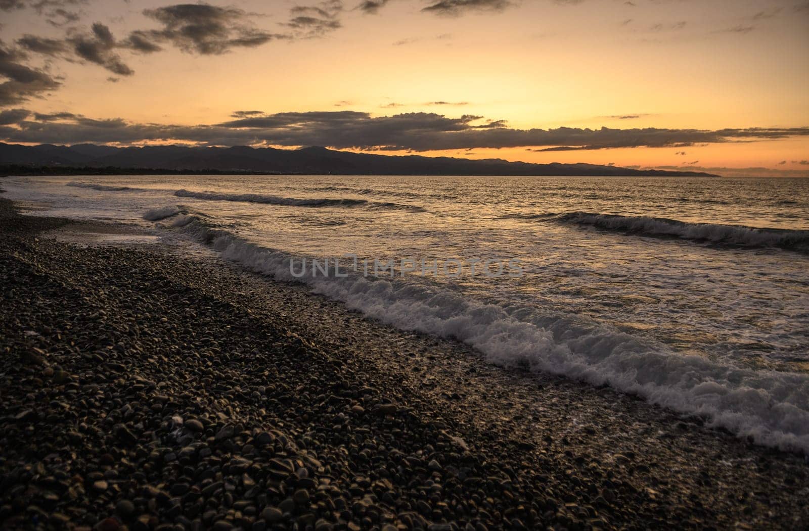 view of the Mediterranean Sea, mountains and sunset in northern Cyprus in autumn 2023 3