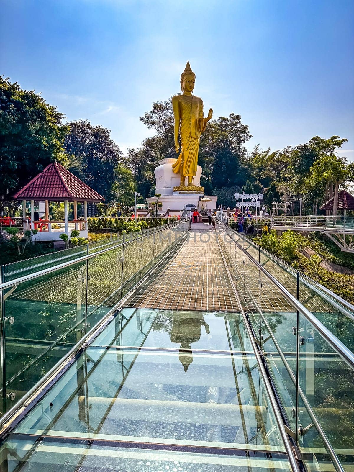 Aerial view of the Skywalk in Chiang Khan, Thailand, south east asia