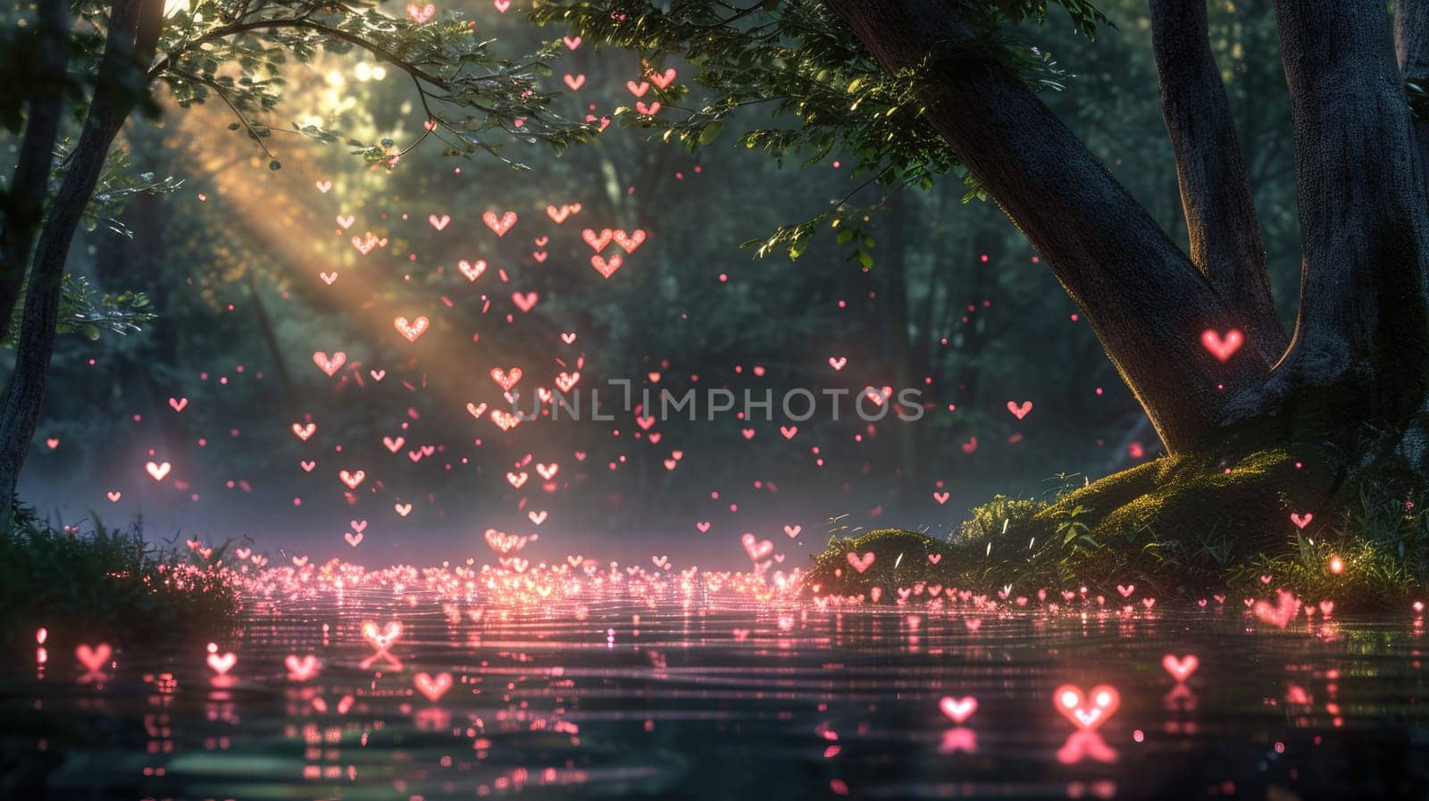 enchanted love forest in the valentines day pragma