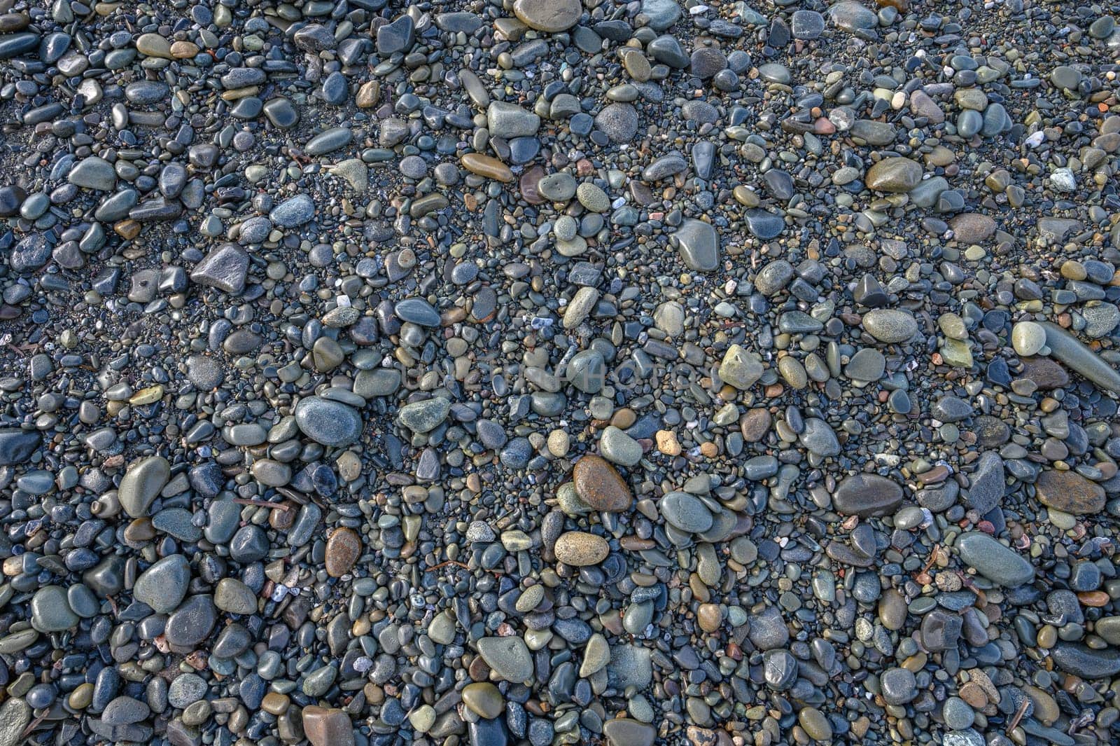sea ​​pebbles on the sand of the beach 3