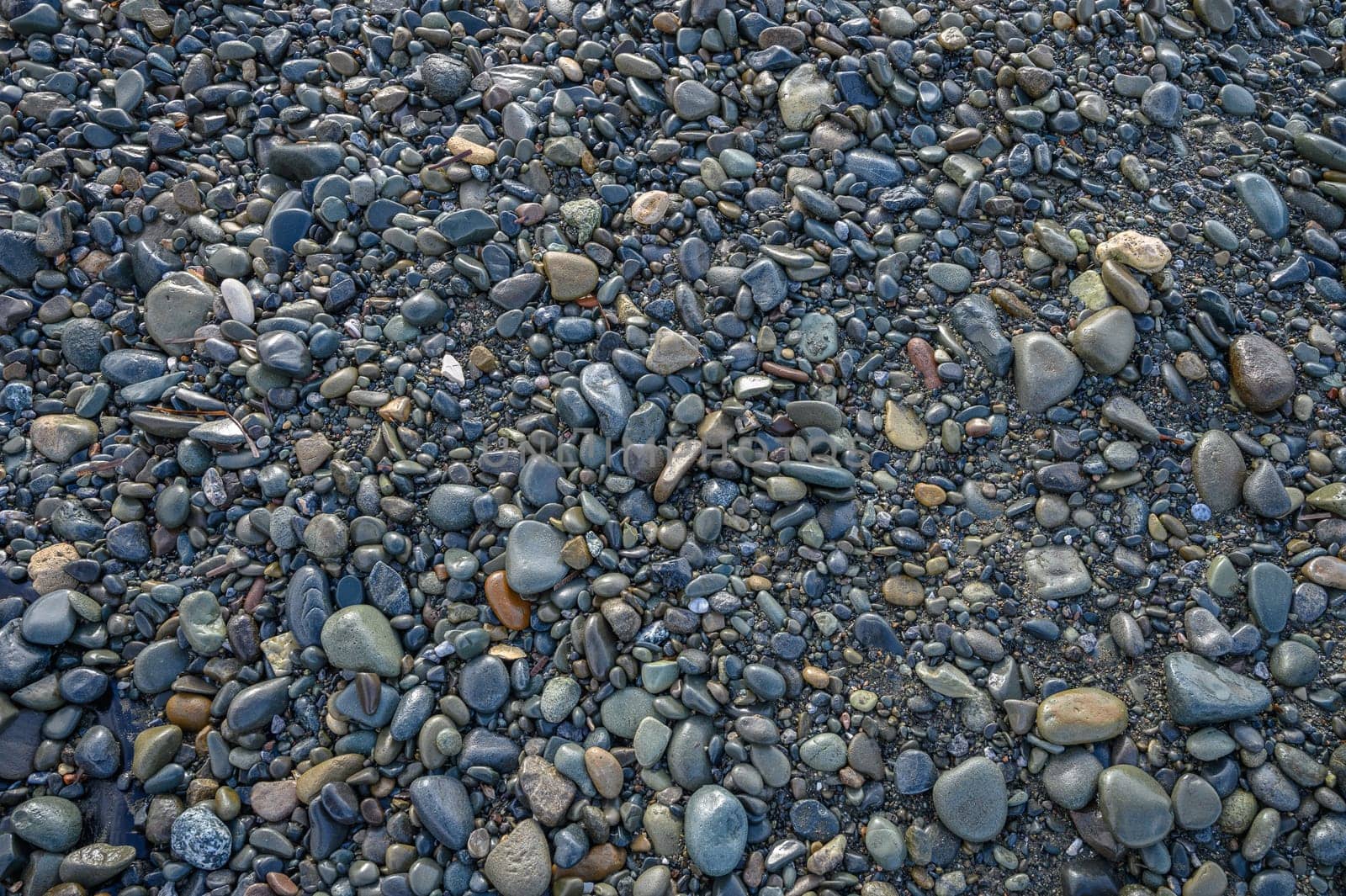 sea ​​pebbles on the sand of the beach 3 by Mixa74