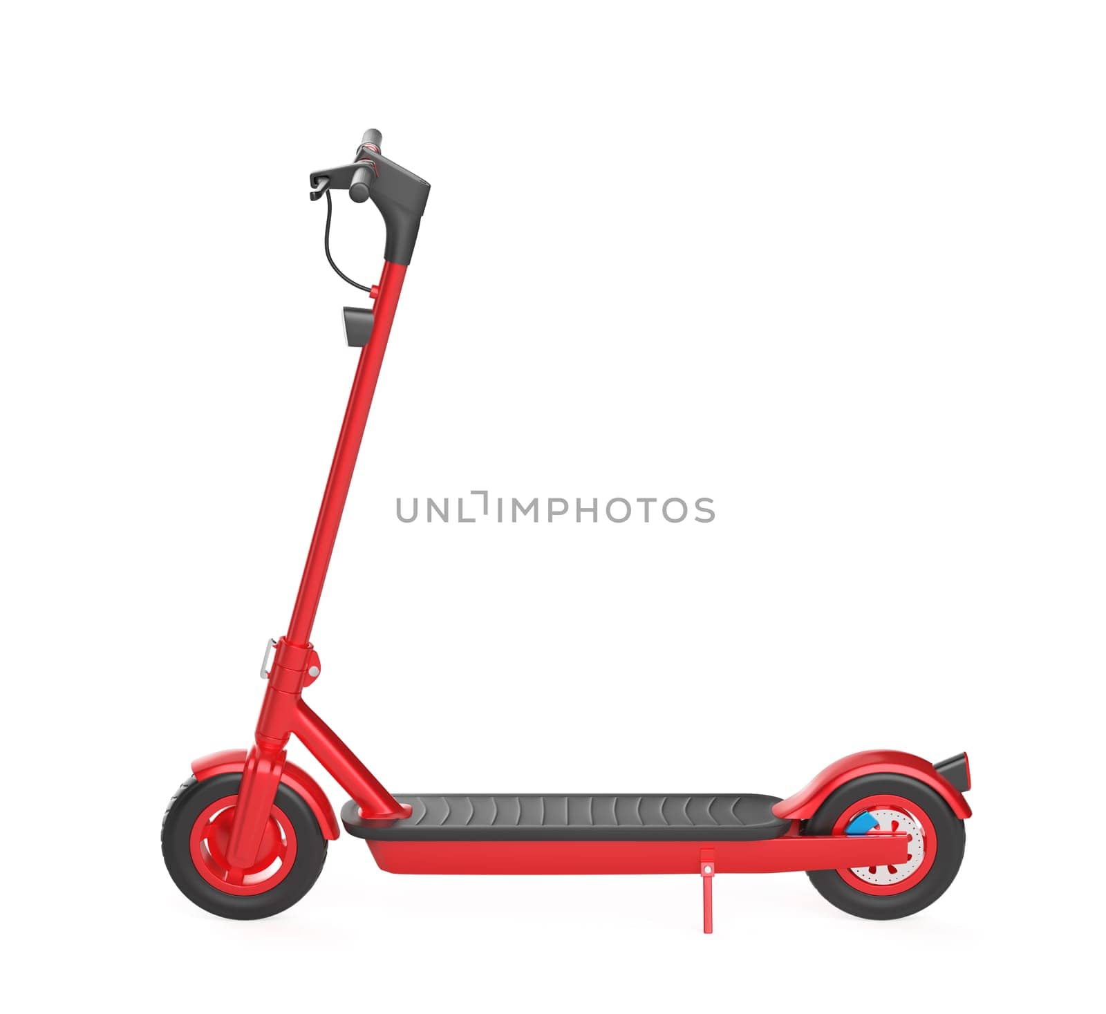 Side view of red electric scooter by magraphics