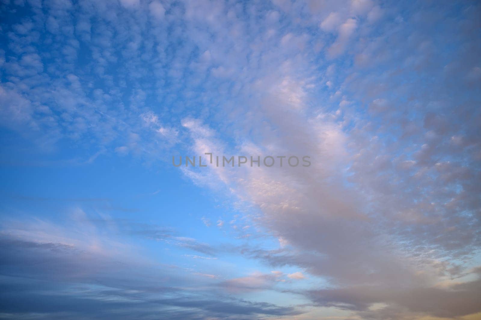 sunset sky on the island of Cyprus, colorful clouds and reflections in the sky 8