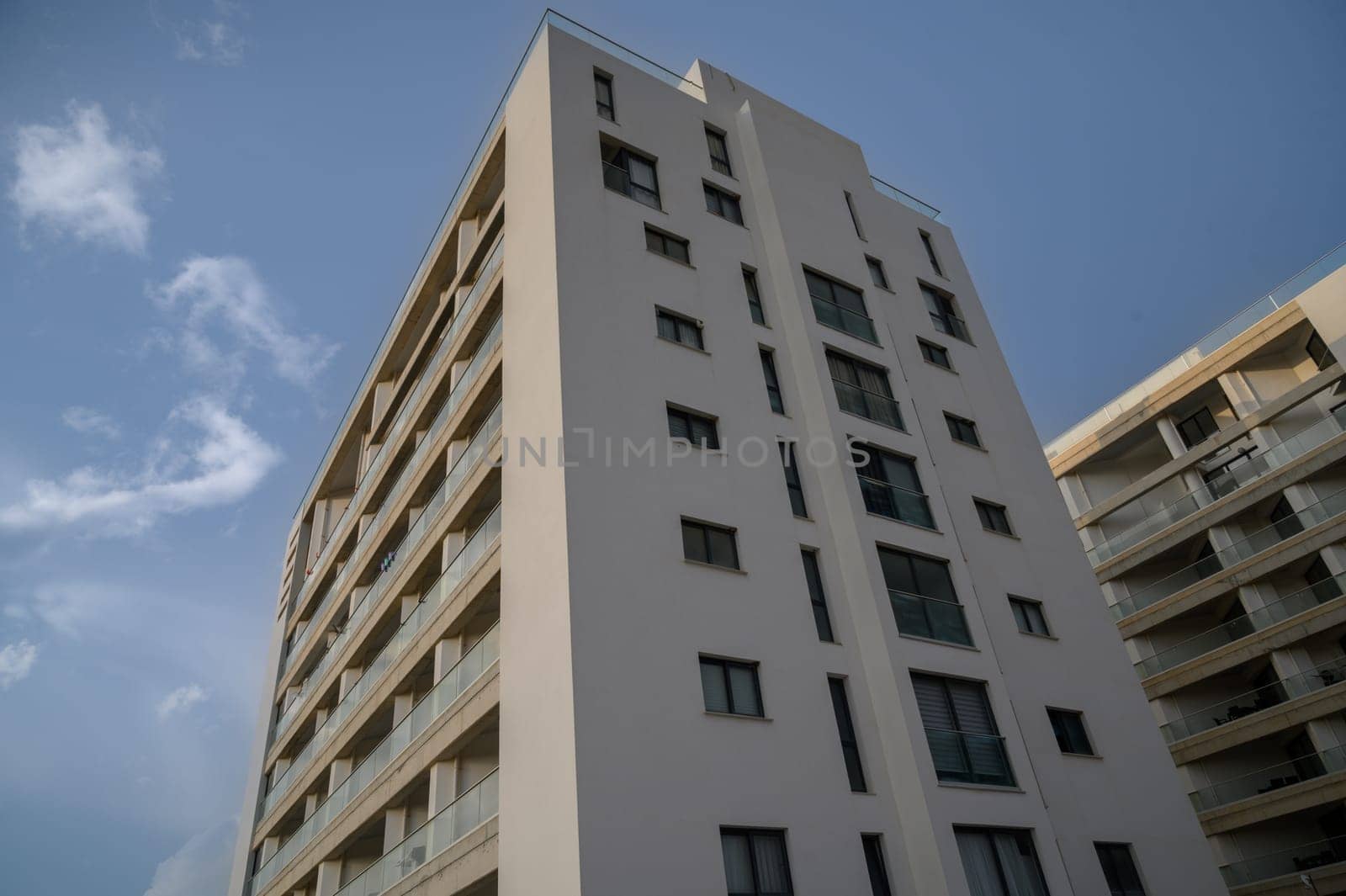 residential complex with white houses in winter in Northern Cyprus 1