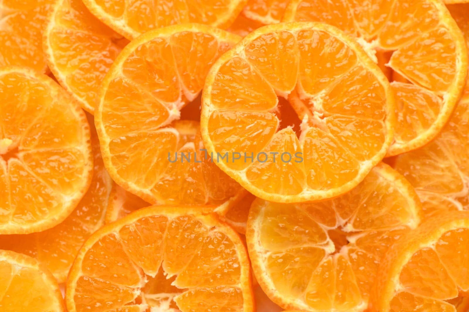 fresh juicy sliced ​​tangerines, background of sliced ​​tangerines 1