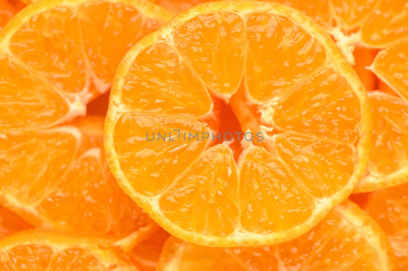 fresh juicy sliced ​​tangerines, background of sliced ​​tangerines 9