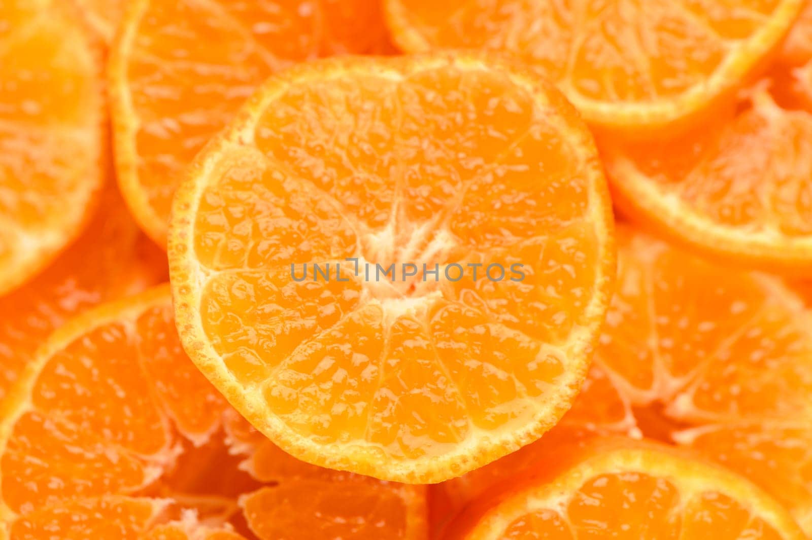 fresh juicy sliced ​​tangerines, background of sliced ​​tangerines 27 by Mixa74