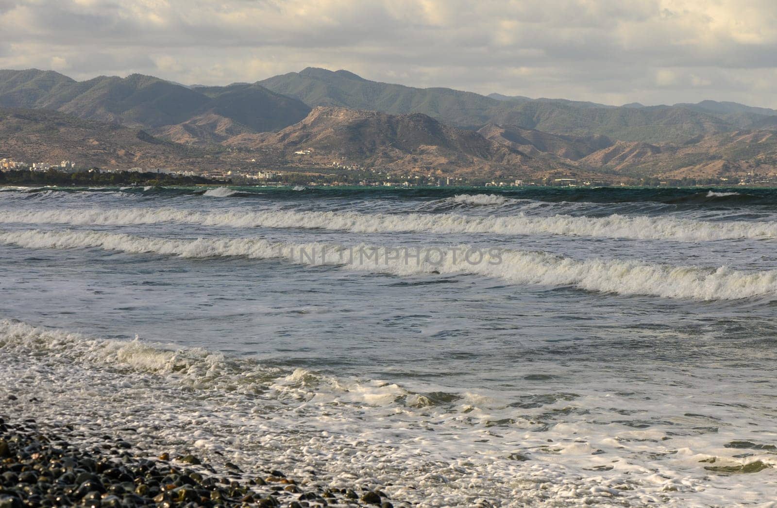 view of the Mediterranean Sea and the mountains of Cyprus during a storm 8 by Mixa74