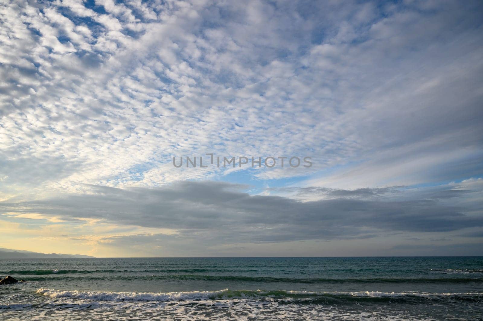 evening sun over mountains and Mediterranean sea 5