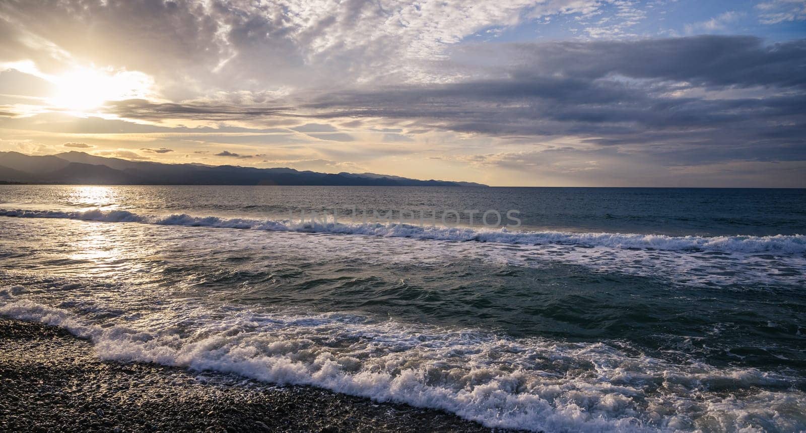 sunset on the Mediterranean sea