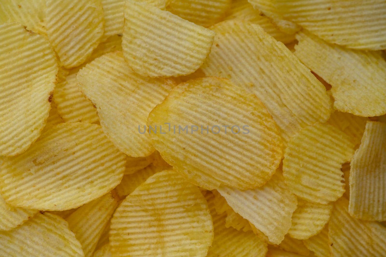 food background, delicious potato chips laid out on the table 7 by Mixa74