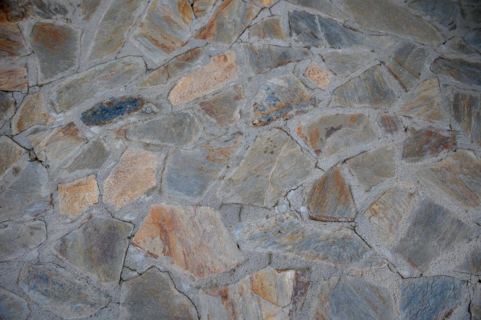 floor covered with natural stone as a background