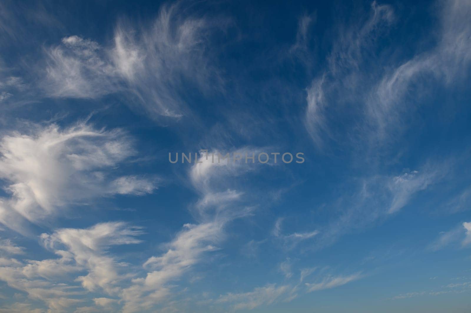 morning blue sky with cirrus clouds in Cyprus 3