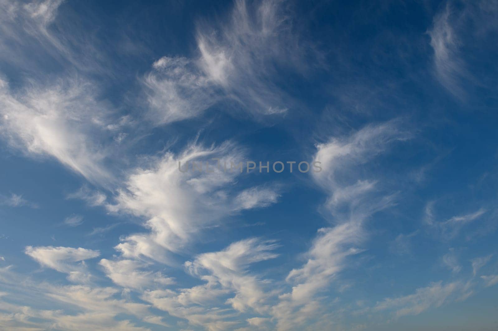 morning blue sky with cirrus clouds in Cyprus 4